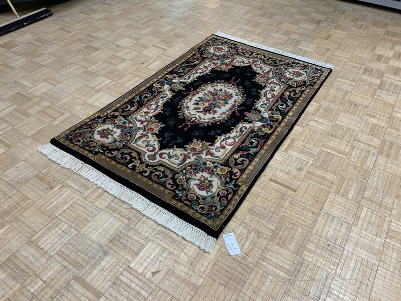 LIKE NEW 4ft. x 6ft. TRADITIONAL AUBUSSON - David Tiftickjian & Sons