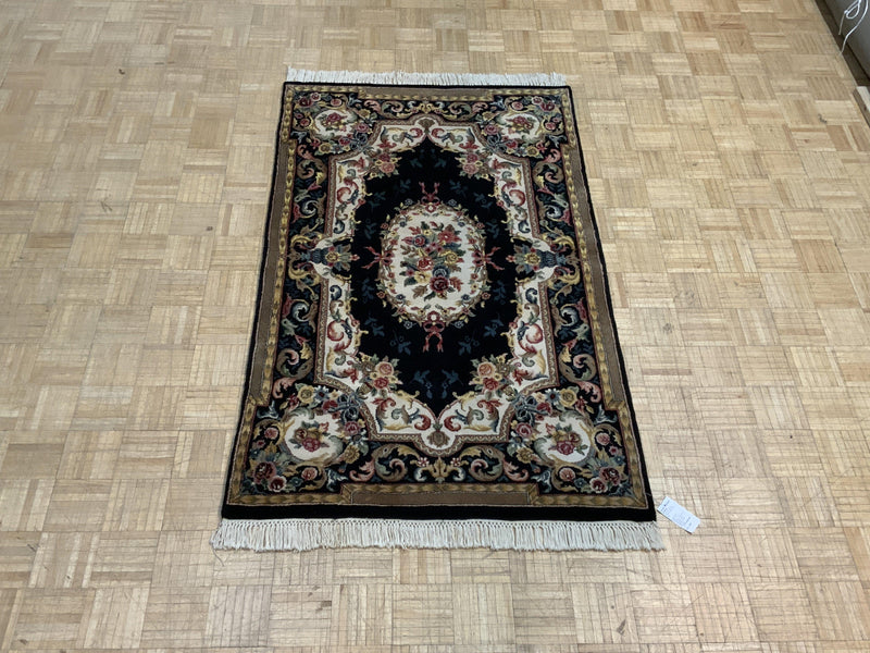 LIKE NEW 4ft. x 6ft. TRADITIONAL AUBUSSON - David Tiftickjian & Sons