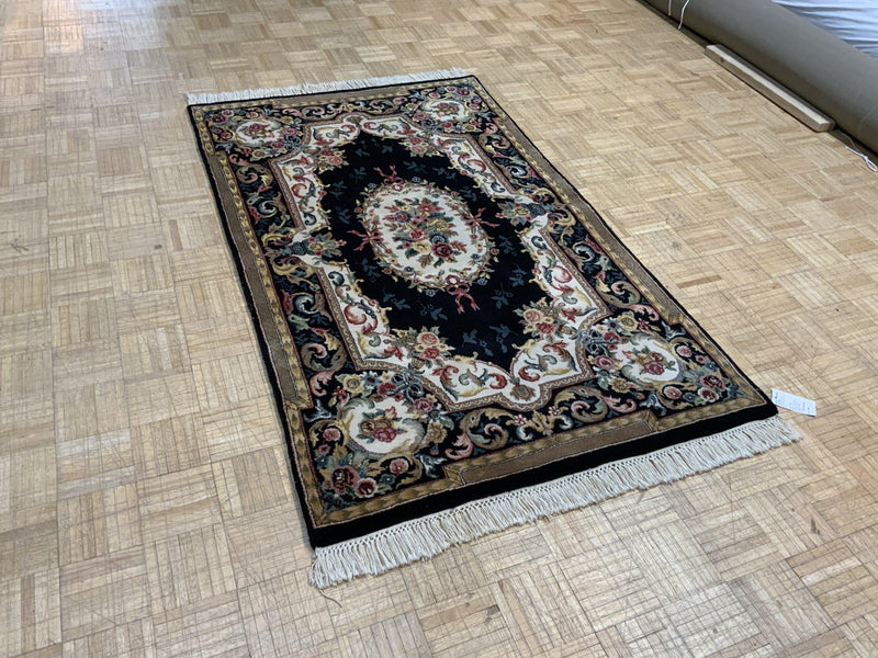 LIKE NEW 4ft. x 6ft. TRADITIONAL AUBUSSON - David Tiftickjian & Sons