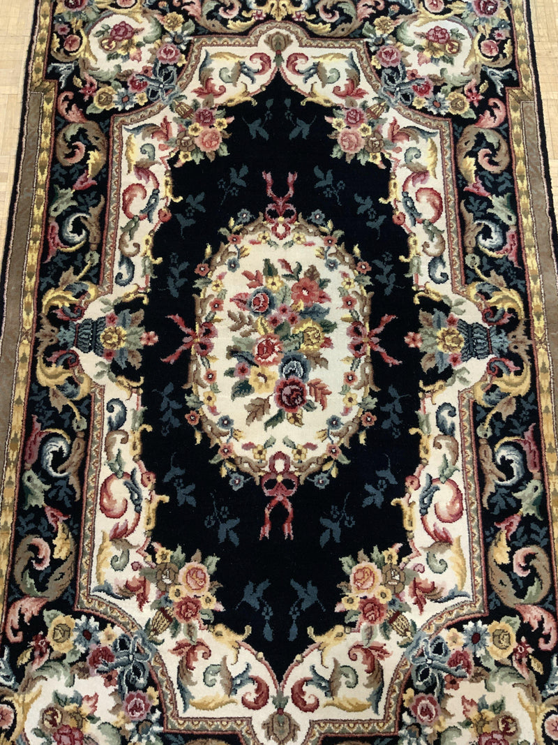 LIKE NEW 4ft. x 6ft. TRADITIONAL AUBUSSON - David Tiftickjian & Sons
