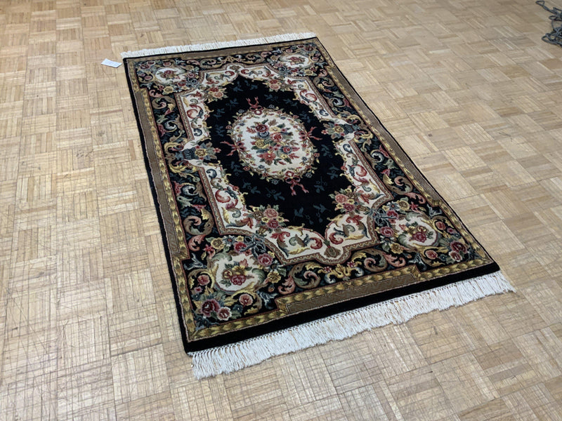 LIKE NEW 4ft. x 6ft. TRADITIONAL AUBUSSON - David Tiftickjian & Sons