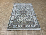 LIKE NEW 4ft. x 6ft. TRADITIONAL KASHAN - David Tiftickjian & Sons