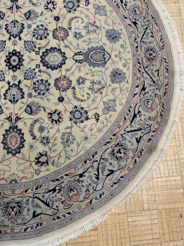 LIKE NEW 6ft. x 6ft. TRADITIONAL KASHAN - David Tiftickjian & Sons