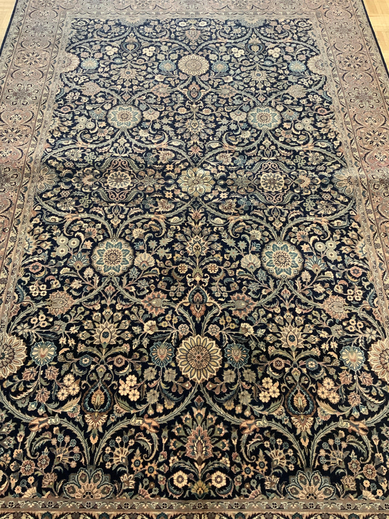 LIKE NEW 6ft. x 9ft. FLORAL KASHAN - David Tiftickjian & Sons