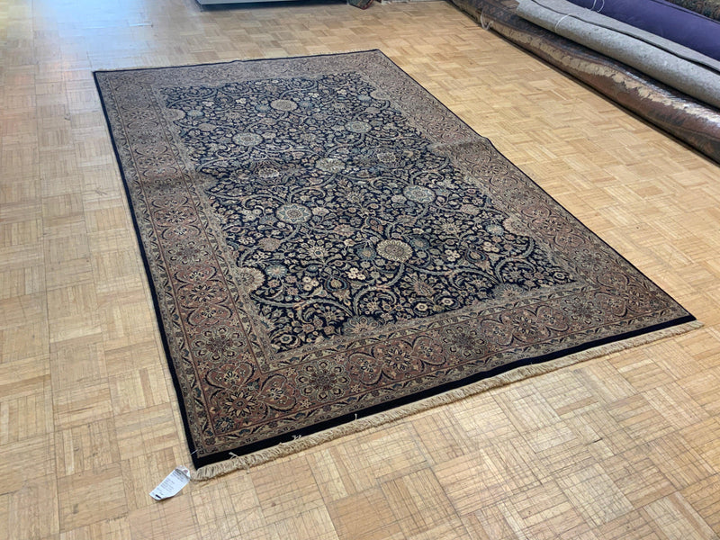 LIKE NEW 6ft. x 9ft. FLORAL KASHAN - David Tiftickjian & Sons