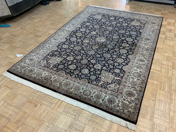 LIKE NEW 6ft. x 9ft. FLORAL TABRIZ - David Tiftickjian & Sons