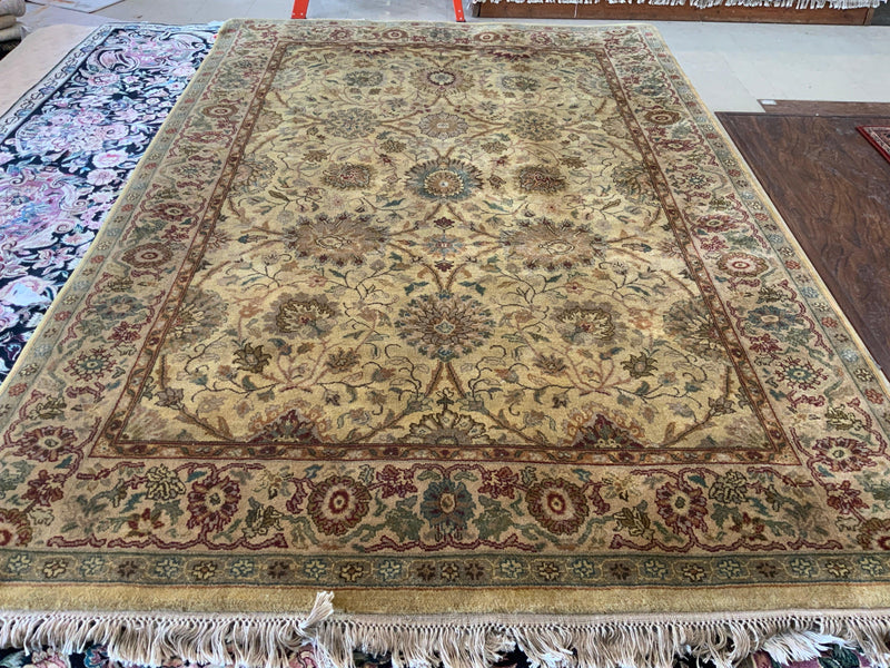 LIKE NEW 6ft. x 9ft. TRANSITIONAL KASHAN - David Tiftickjian & Sons