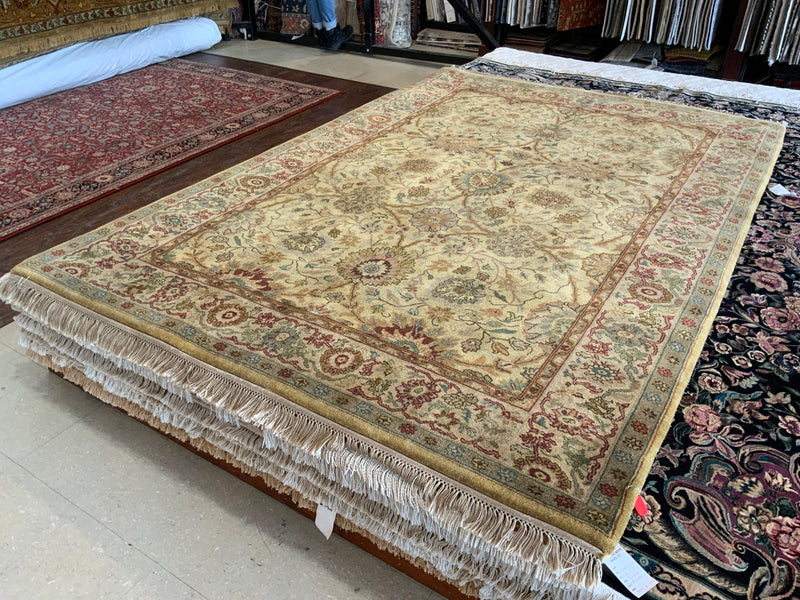 LIKE NEW 6ft. x 9ft. TRANSITIONAL KASHAN - David Tiftickjian & Sons