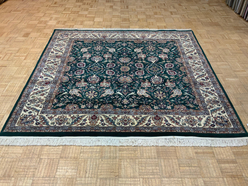 LIKE NEW 7ft. x 7ft. TRADITIONAL KASHAN - David Tiftickjian & Sons