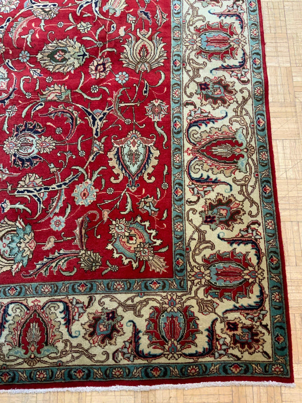 LIKE NEW 8ft. x 11ft. TRADITIONAL TABRIZ - David Tiftickjian & Sons