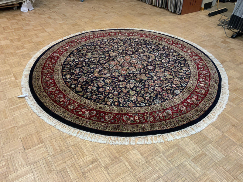 LIKE NEW 8ft. x 8ft. TRADITIONAL KASHAN - David Tiftickjian & Sons