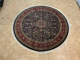 LIKE NEW 8ft. x 8ft. TRADITIONAL KASHAN - David Tiftickjian & Sons