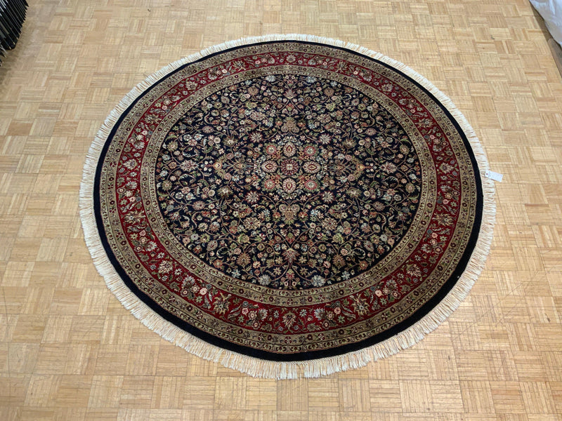 LIKE NEW 8ft. x 8ft. TRADITIONAL KASHAN - David Tiftickjian & Sons