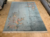 LIKE NEW 9ft. x 12ft. FLORAL FLORAL - David Tiftickjian & Sons
