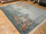LIKE NEW 9ft. x 12ft. FLORAL FLORAL - David Tiftickjian & Sons