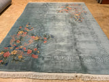 LIKE NEW 9ft. x 12ft. FLORAL FLORAL - David Tiftickjian & Sons
