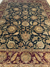 LIKE NEW 9ft. x 12ft. TRADITIONAL KASHAN - David Tiftickjian & Sons