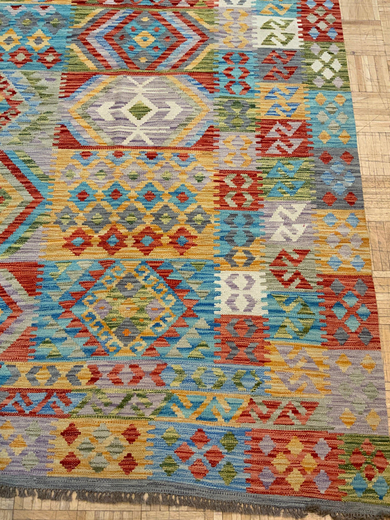 NEW 10ft. x 12ft. GEOMETRIC KILIM - David Tiftickjian & Sons