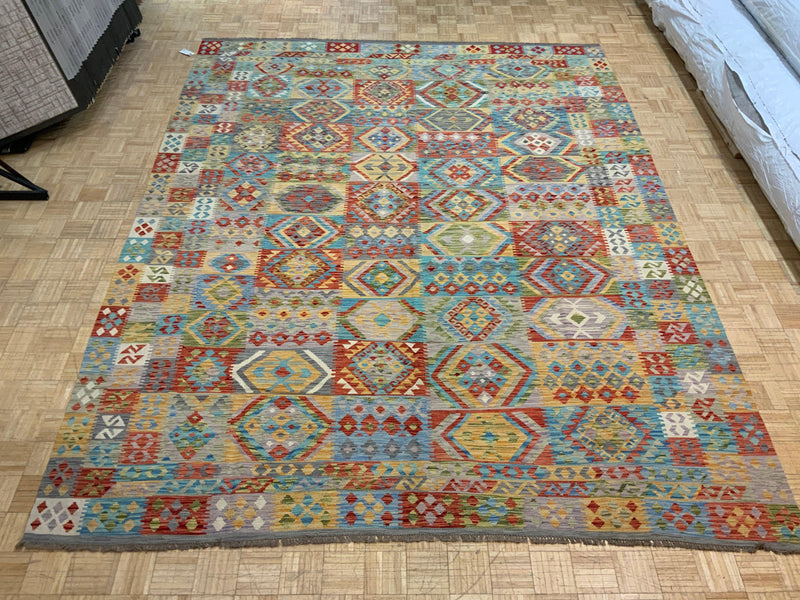 NEW 10ft. x 12ft. GEOMETRIC KILIM - David Tiftickjian & Sons