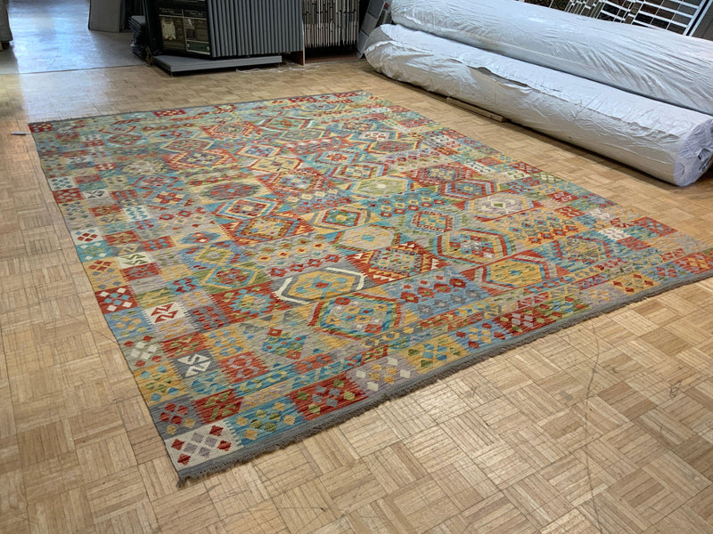 NEW 10ft. x 12ft. GEOMETRIC KILIM - David Tiftickjian & Sons