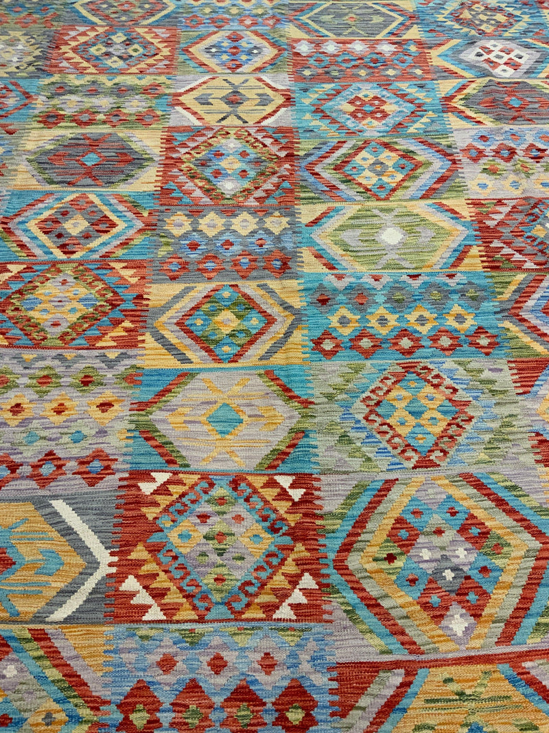 NEW 10ft. x 12ft. GEOMETRIC KILIM - David Tiftickjian & Sons