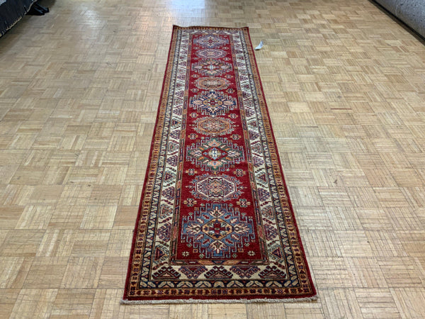 NEW 3ft. x 10ft. GEOMETRIC KAZAK - David Tiftickjian & Sons