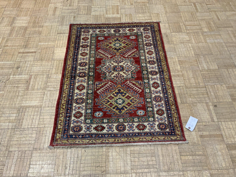 NEW 3ft. x 4ft. GEOMETRIC KAZAK - David Tiftickjian & Sons