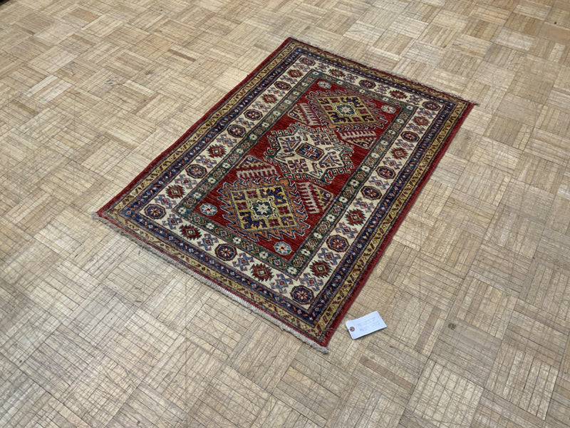 NEW 3ft. x 4ft. GEOMETRIC KAZAK - David Tiftickjian & Sons