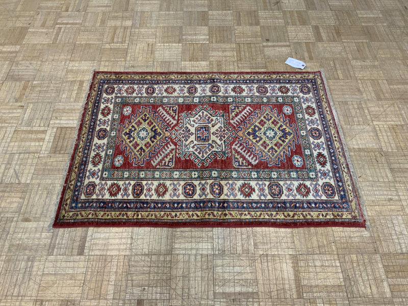 NEW 3ft. x 4ft. GEOMETRIC KAZAK - David Tiftickjian & Sons