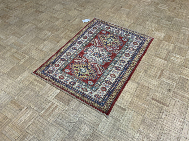 NEW 3ft. x 4ft. GEOMETRIC KAZAK - David Tiftickjian & Sons
