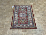 NEW 3ft. x 4ft. GEOMETRIC KAZAK - David Tiftickjian & Sons