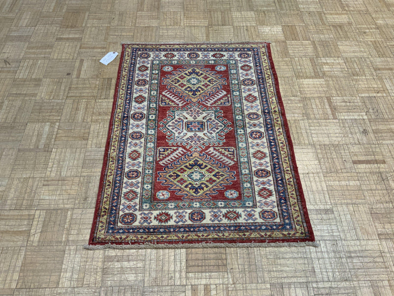 NEW 3ft. x 4ft. GEOMETRIC KAZAK - David Tiftickjian & Sons