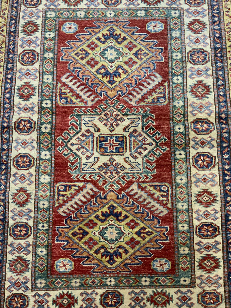 NEW 3ft. x 4ft. GEOMETRIC KAZAK - David Tiftickjian & Sons