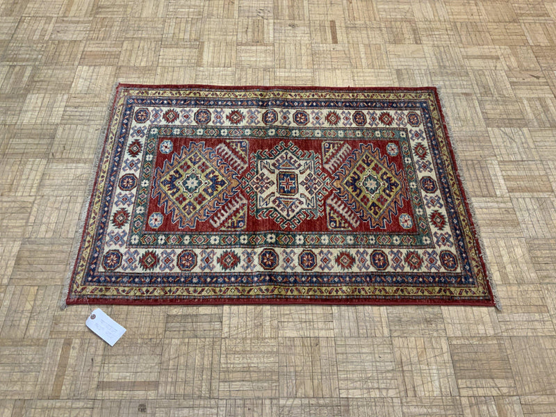 NEW 3ft. x 4ft. GEOMETRIC KAZAK - David Tiftickjian & Sons