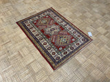 NEW 3ft. x 4ft. GEOMETRIC KAZAK - David Tiftickjian & Sons