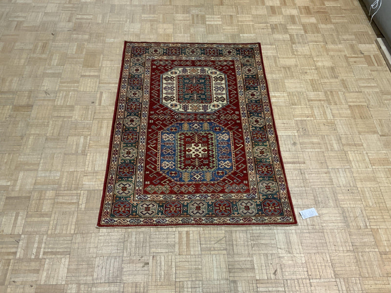 NEW 4ft. x 6ft. GEOMETRIC KAZAK - David Tiftickjian & Sons