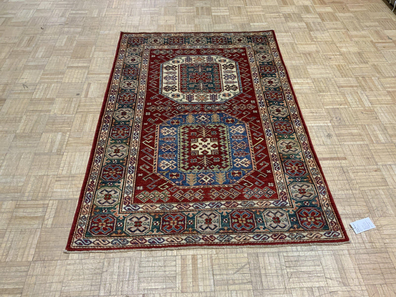 NEW 4ft. x 6ft. GEOMETRIC KAZAK - David Tiftickjian & Sons