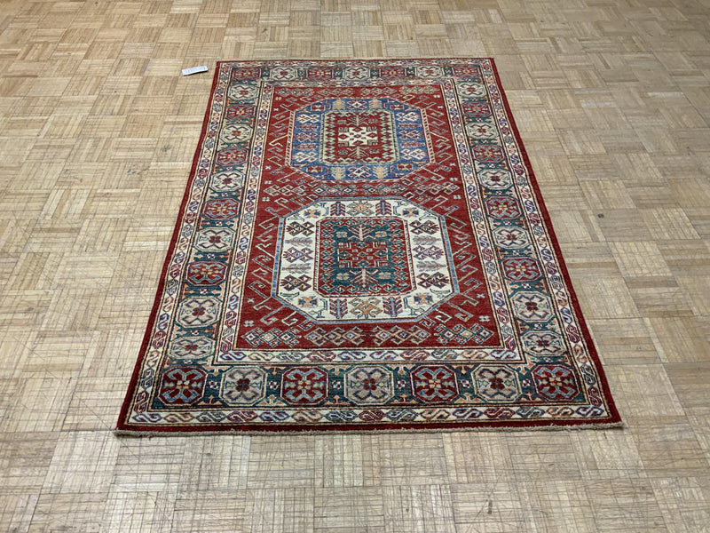 NEW 4ft. x 6ft. GEOMETRIC KAZAK - David Tiftickjian & Sons