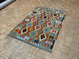 NEW 4ft. x 6ft. GEOMETRIC KILIM - David Tiftickjian & Sons