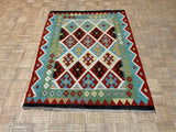 NEW 4ft. x 6ft. GEOMETRIC KILIM - David Tiftickjian & Sons