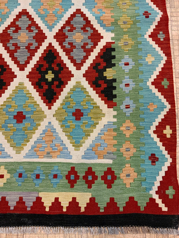 NEW 4ft. x 6ft. GEOMETRIC KILIM - David Tiftickjian & Sons