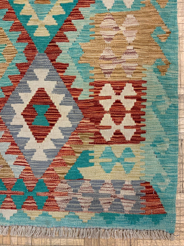 NEW 4ft. x 6ft. GEOMETRIC KILIM - David Tiftickjian & Sons