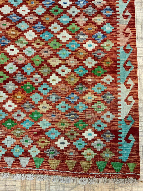 NEW 4ft. x 6ft. GEOMETRIC KILIM - David Tiftickjian & Sons