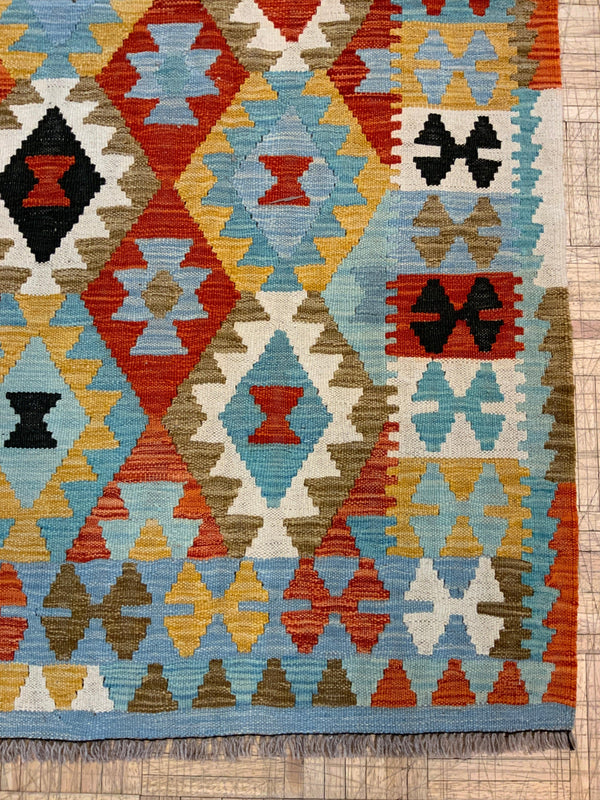 NEW 4ft. x 6ft. GEOMETRIC KILIM - David Tiftickjian & Sons