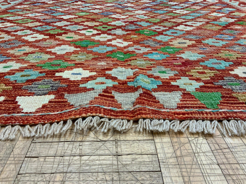 NEW 4ft. x 6ft. GEOMETRIC KILIM - David Tiftickjian & Sons