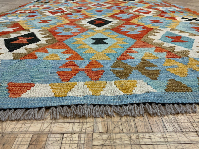 NEW 4ft. x 6ft. GEOMETRIC KILIM - David Tiftickjian & Sons