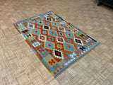NEW 4ft. x 6ft. GEOMETRIC KILIM - David Tiftickjian & Sons