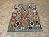 NEW 4ft. x 6ft. GEOMETRIC KILIM - David Tiftickjian & Sons