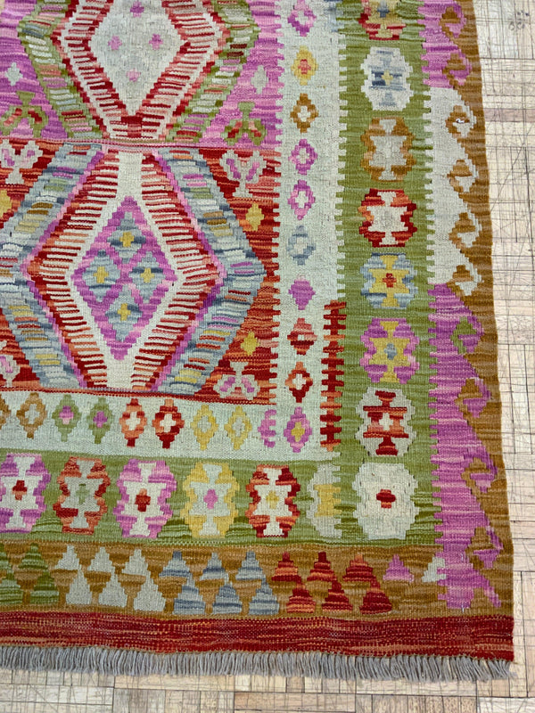 NEW 5ft. x 6ft. GEOMETRIC KILIM - David Tiftickjian & Sons