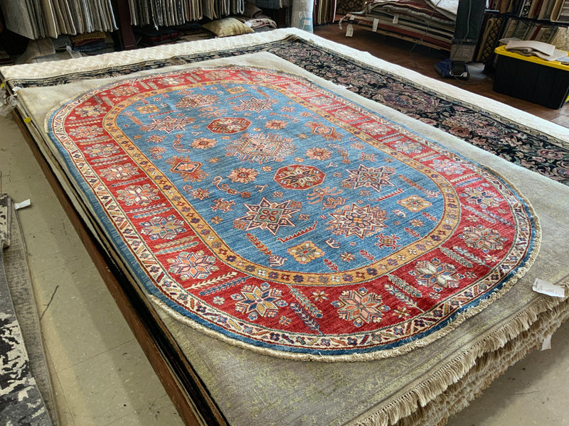 NEW 5ft. x 8ft. TRANSITIONAL KAZAK - David Tiftickjian & Sons